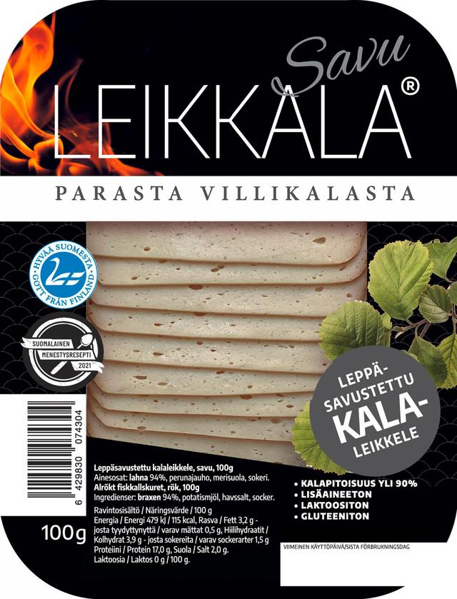 Leikkala- Leppäsavustettu kalaleikkele, savu 100G