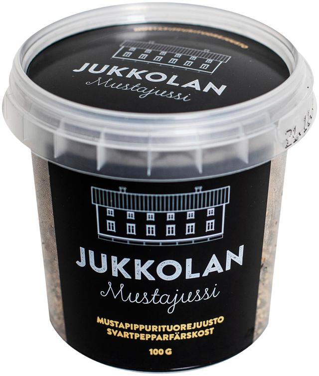 Jukkolan Mustajussi-mustapippurituorejuusto 100 g