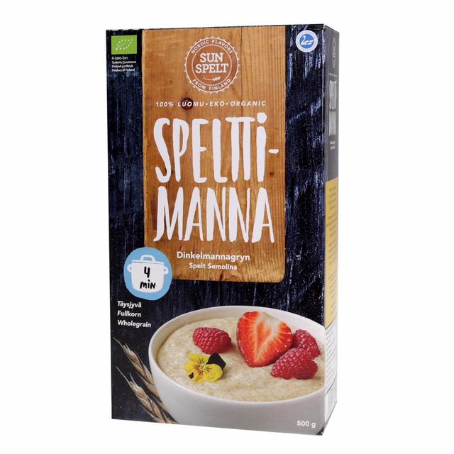 Sunspelt Luomu Spelttitäysjyvämannaryyni 500g