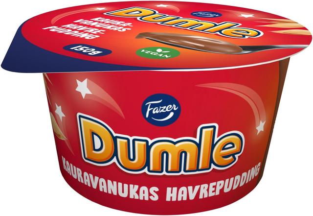 Fazer Dumle Kauravanukas, Kaurapohjainen toffeenmakuinen kaakaovanukas 150 g