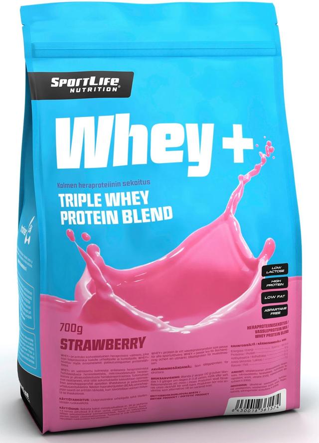SportLife Nutrition Whey+ 700g mansikka heraproteiinisekoitus