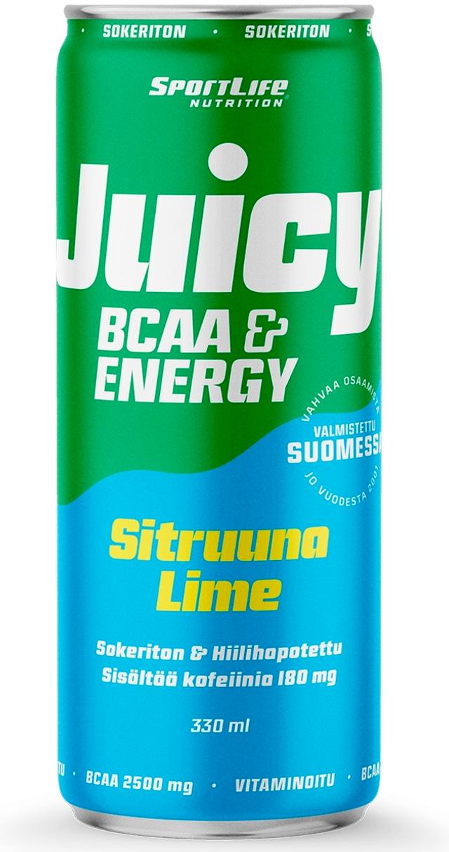 SportLife Nutrition Juicy BCAA 330ml Sitruuna/Lime hiilihapotettu virkistysjuoma