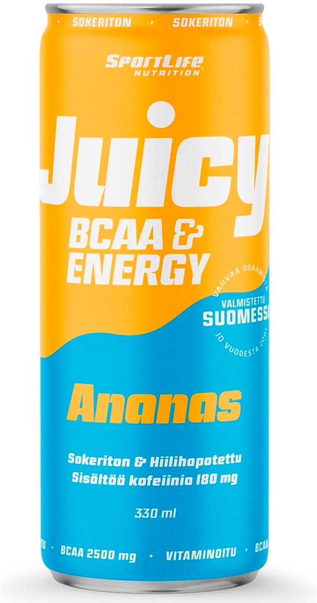 SportLife Nutrition Juicy BCAA 330ml Ananas hiilihapotettu virkistysjuoma