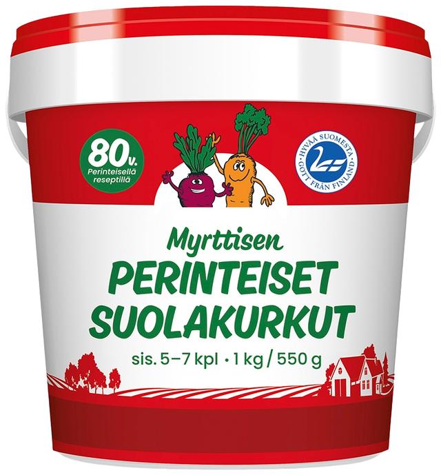 Myrttisen valkosipulisuolakurkku 550g