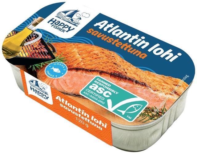 Happy Fisher Atlantin lohi savustettuna ASC 120g