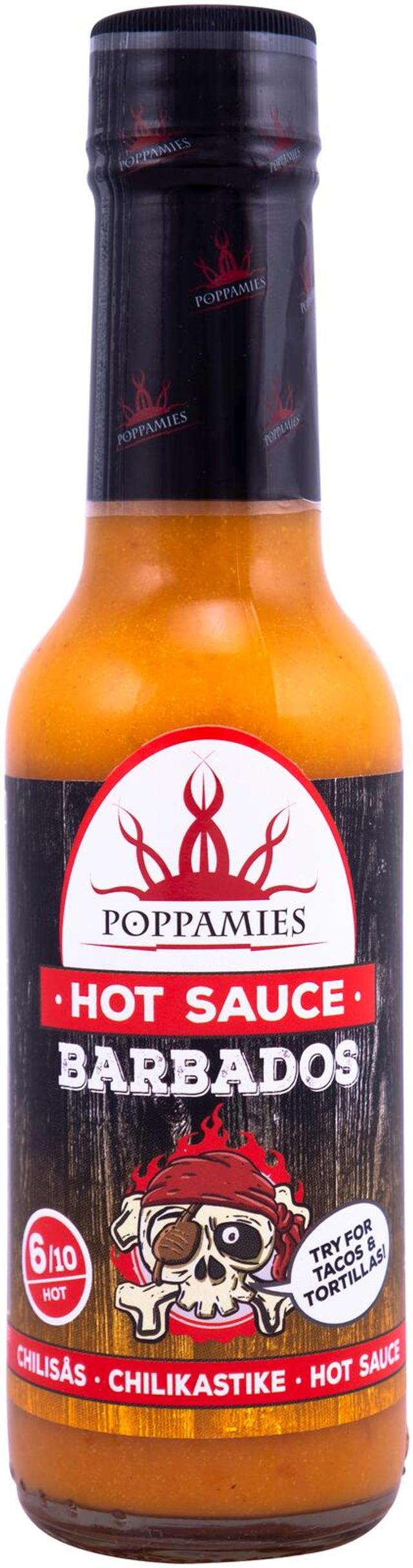 Poppamies Hot Sauce Barbados chilikastike 150ml