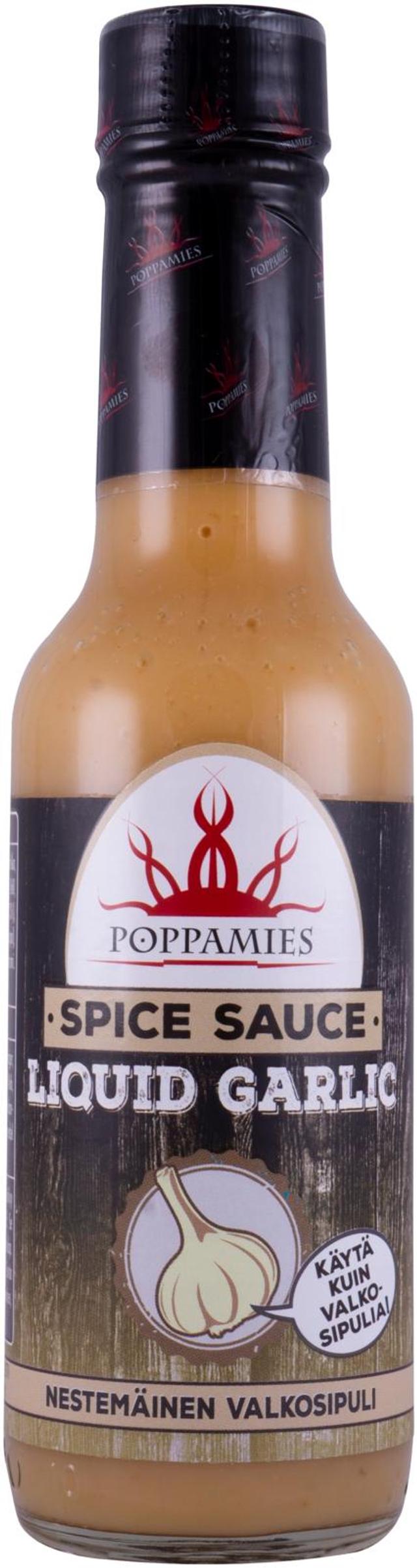 Poppamies Spice Sauce Liquid Garlic maustekastike 150ml