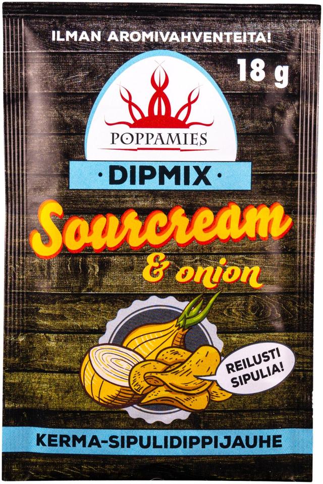 Poppamies Sourcream & Onion dippijauhe 18g