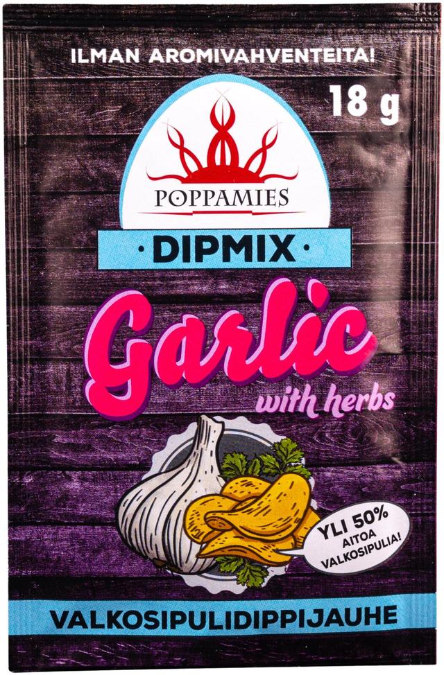 Poppamies Dipmix Garlic with herbs dippijauhe 18g