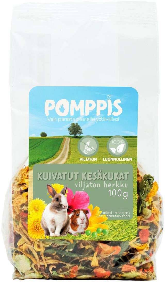 Pomppis jyrsijän kuivatut kesäkukat 100g