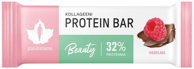 Puhdistamo Kollageeni Beauty proteiinipatukka Vadelma 30 g