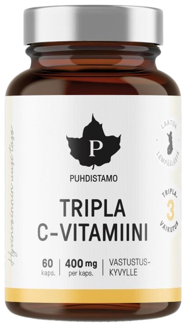 Puhdistamo Tripla C-vitamiini 400 mg 60 kapselia