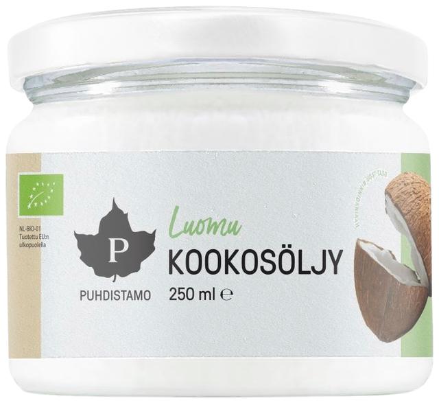 Puhdistamo Luomu Extra-neitsytkookosöljy 250 ml