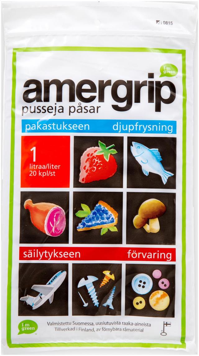 AMERGRIP 20KPL/1L GREEN PE PUSSI