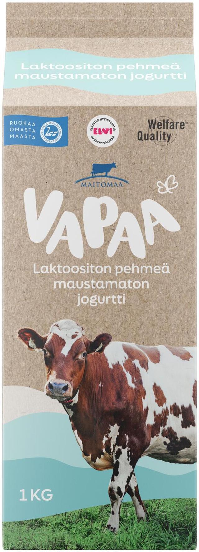 Vapaa pehmeä maustamaton jogurtti 1 kg, laktoositon