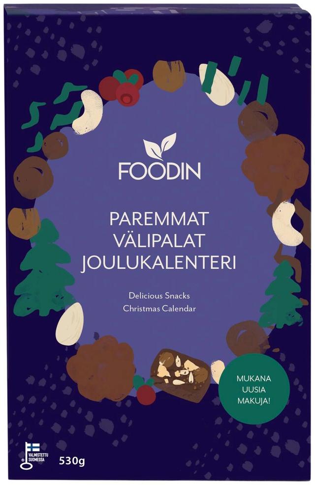 Foodin Paremmat välipalat joulukalenteri 530g