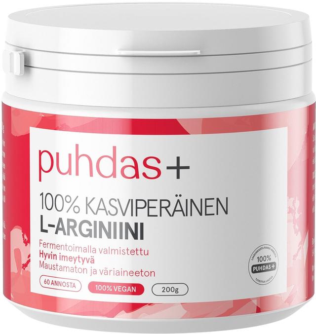 Puhdas+ Kasviperäinen L-Arginiini 200g