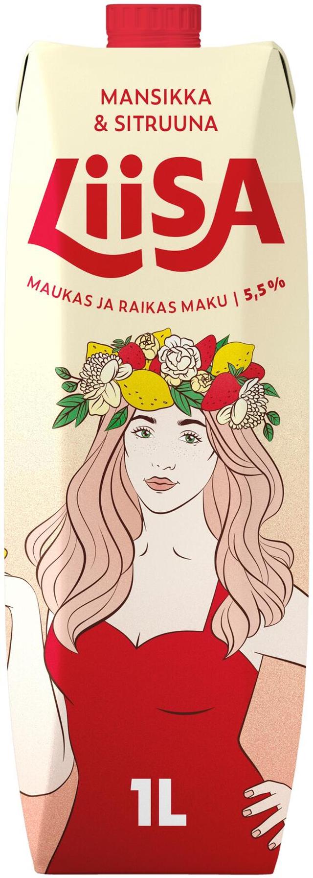 Liisa Mansikka & Sitruuna viinijuoma 5,5 % 1l