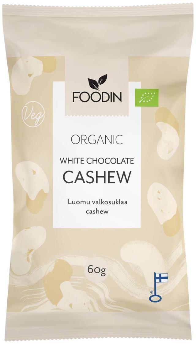 Foodin Valkosuklaacashew luomu 60g