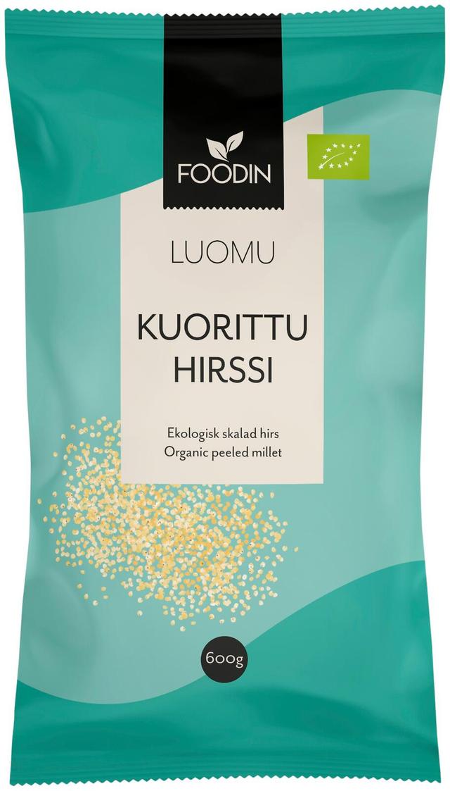 Foodin Kuorittu hirssi, luomu, 600g