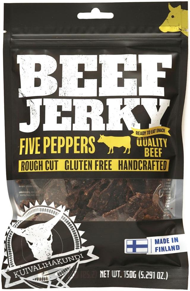 Kuivalihakundi Beef Jerky Five Peppers 150g