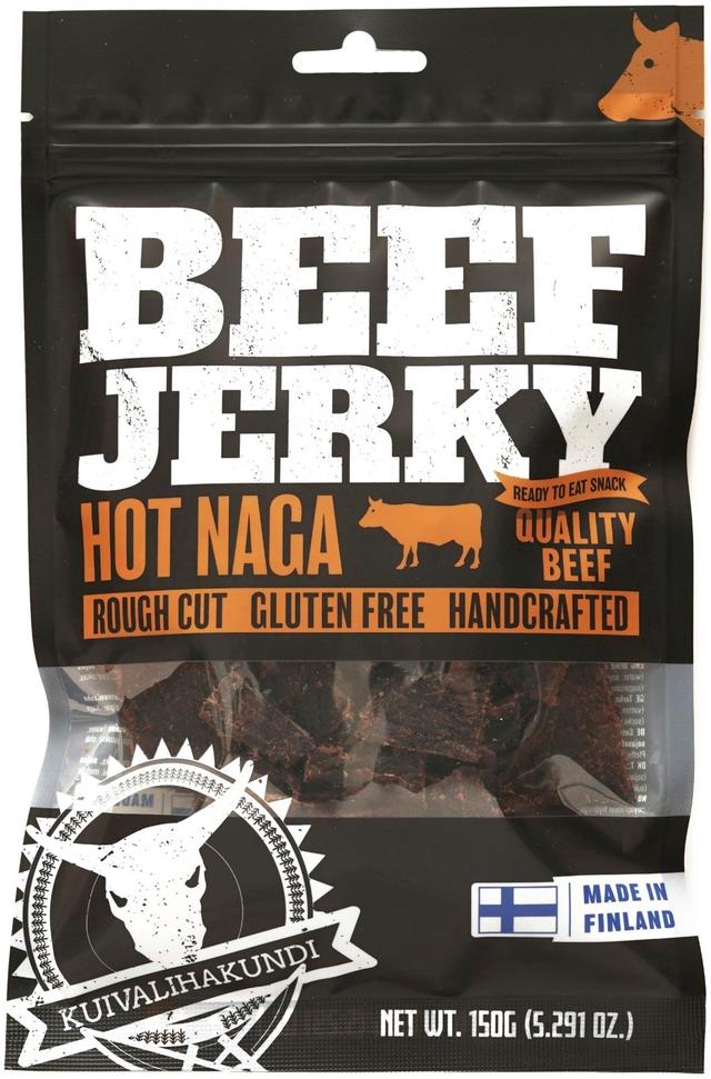 Kuivalihakundi Beef Jerky Hot Naga 150g
