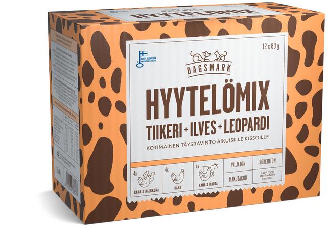 Dagsmark HYYTELÖMIX kissoille 12 x 80 g