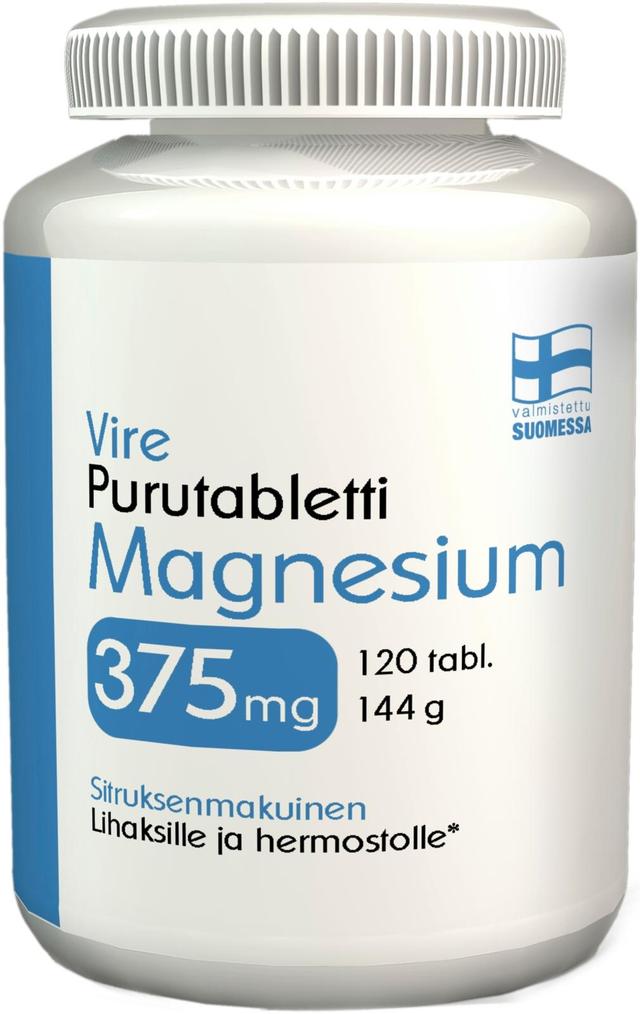 Vire Magnesiumvalmiste magnesium 375 mg purutabletti 120 tablettia / 144 g