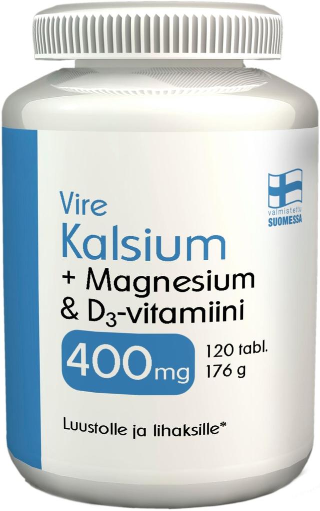 Vire hivenaine- ja vitamiinivalmiste Kalsium-Magnesium-D-vitamiini 120 tablettia / 176 g