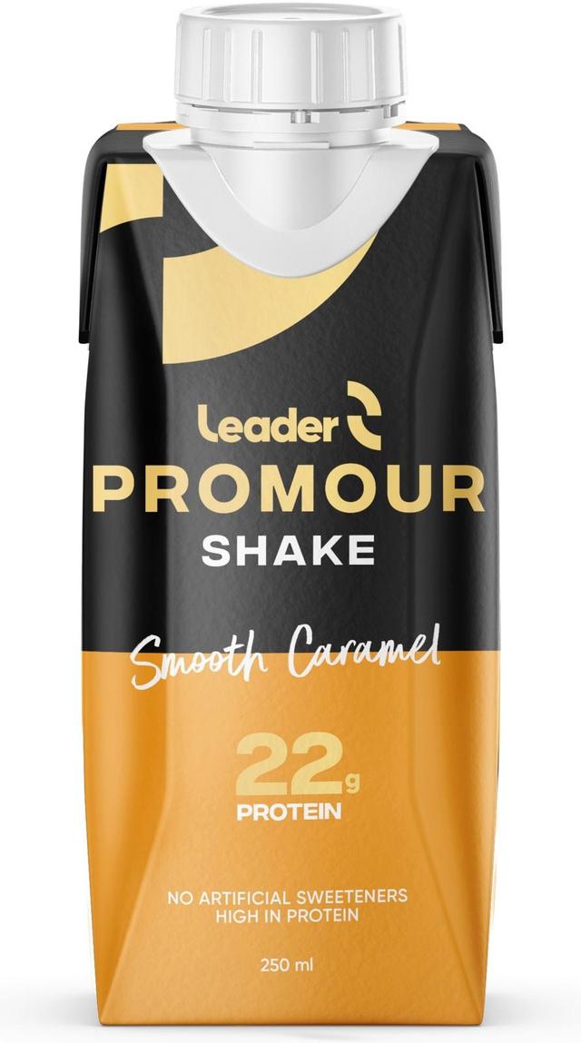 Leader Promour shake Smooth Caramel maitoproteiinijuoma karamellinmakuinen 250 ml