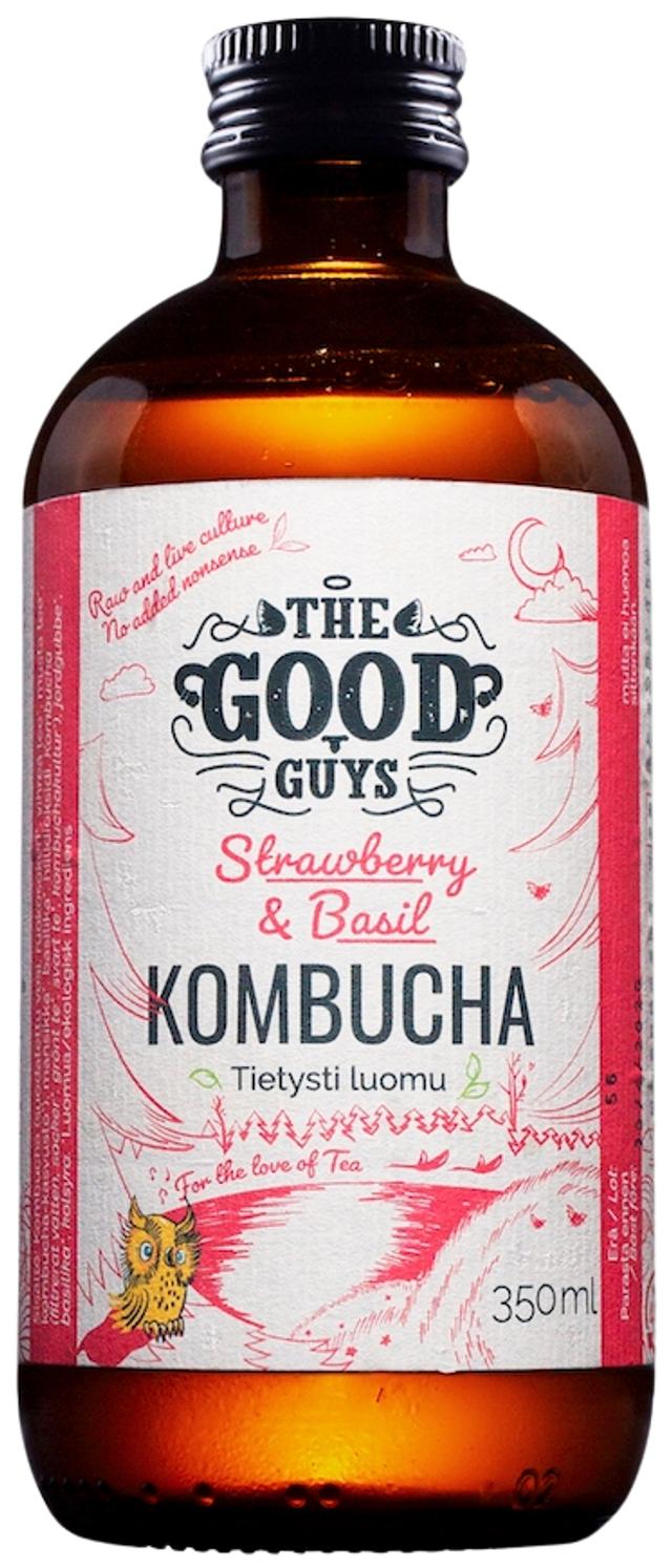 The Good Guys Strawberry & Basil Kombucha 350ml