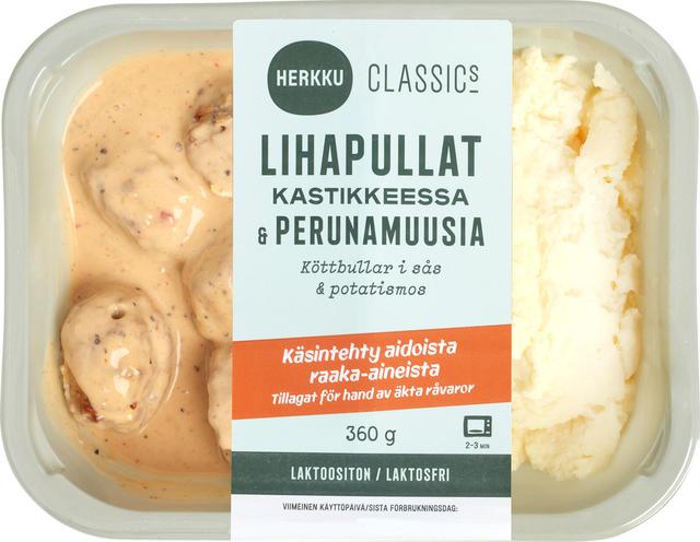 Herkku Classics Lihapullat kastikkeessa & perunamuusia 360g