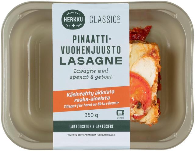 Herkku Classics Pinaatti-vuohenjuustolasagne 350g