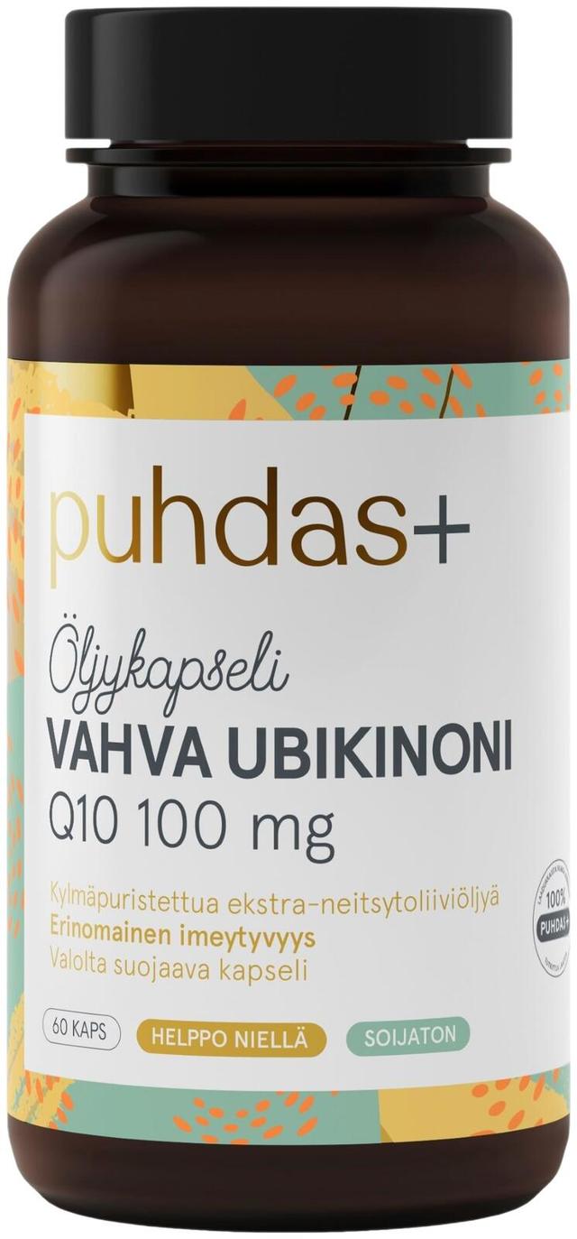 Puhdas+ Vahva Ubikinoni Q10 100 mg Öljykapseli 60 kaps