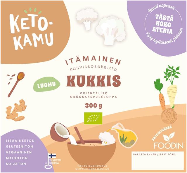 Ketokamu Itämainen luomukasvissosekeitto Kukkis 300 g