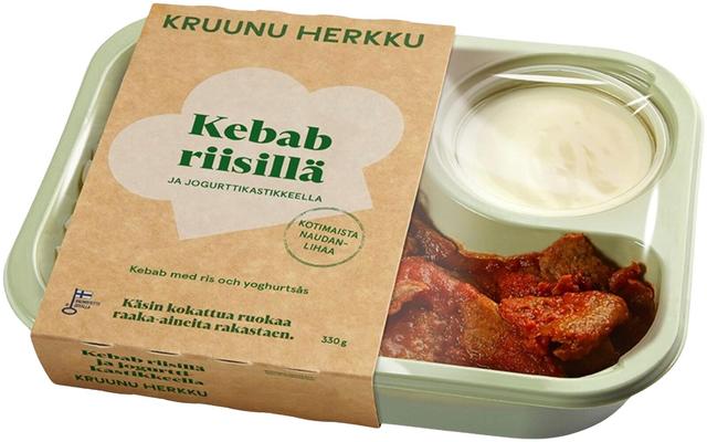 Kruunu Herkku Kebab riisillä 330g