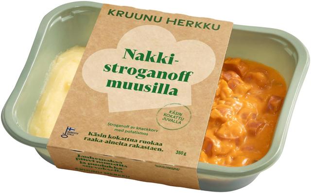 Kruunu Herkku Nakkistroganoff muusilla 350g