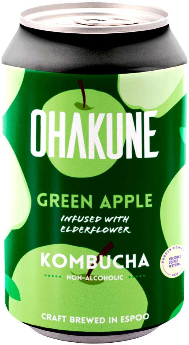 Ohakune Kombucha Green Apple teejuoma, 330ml