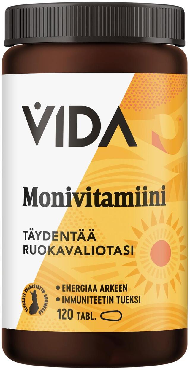 Vida Monivitamiini ravintolisä 120 tabl