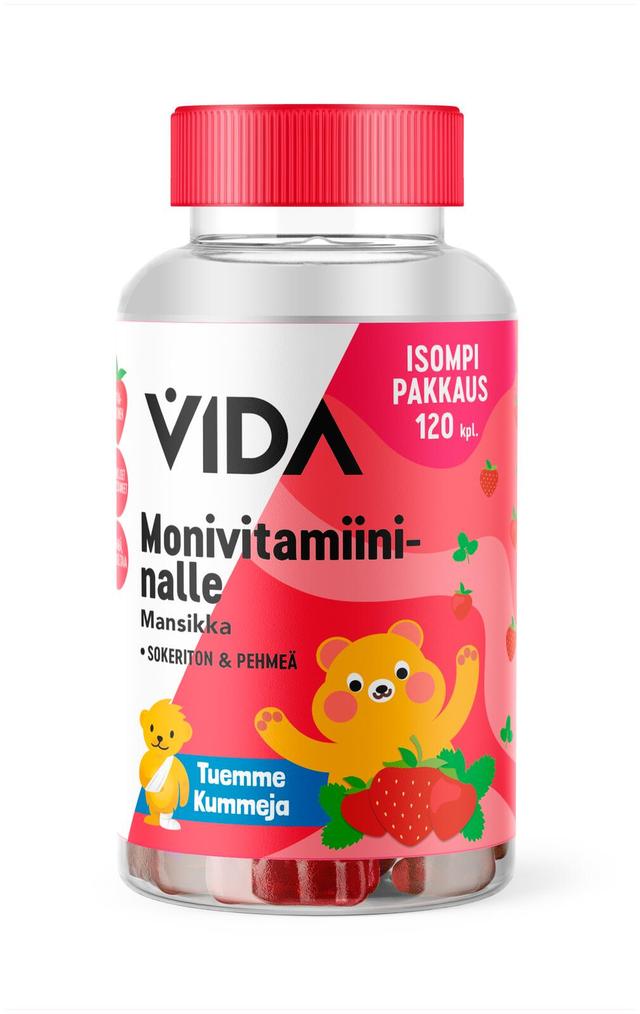 Vida Monivitamiininalle mansikka 120 kpl / 240 g