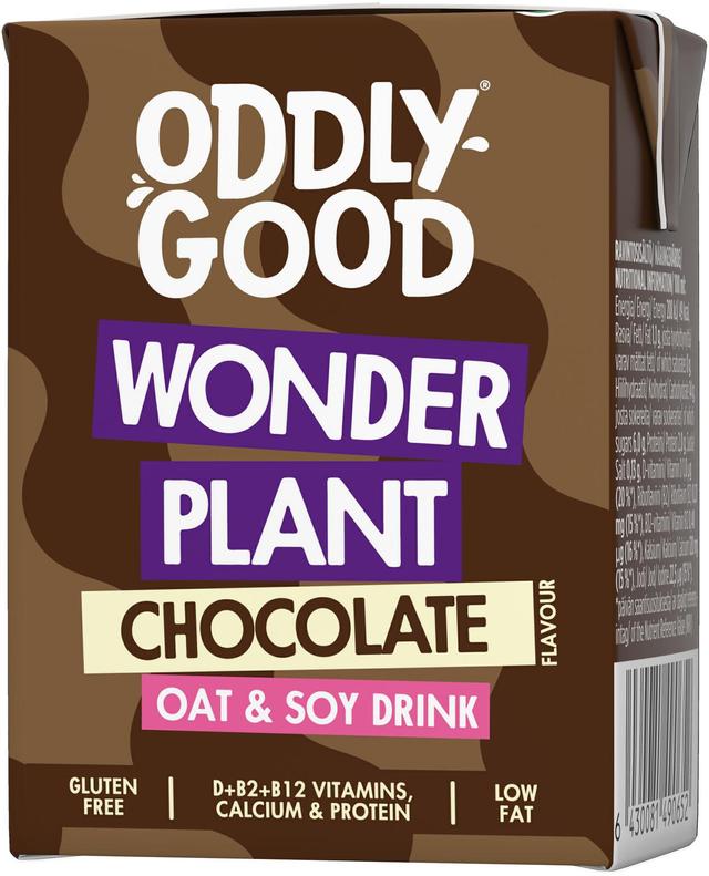 Oddlygood® Wonder Plant kaura-soijajuoma 2 dl suklaa UHT gluteeniton