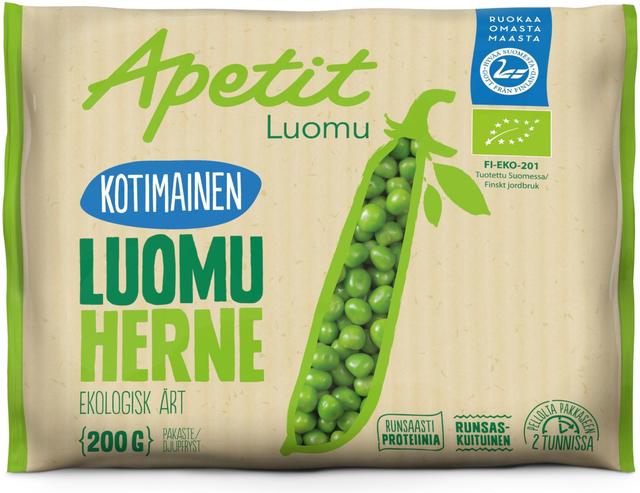 Apetit Kotimainen Luomu Herne pakaste 200g