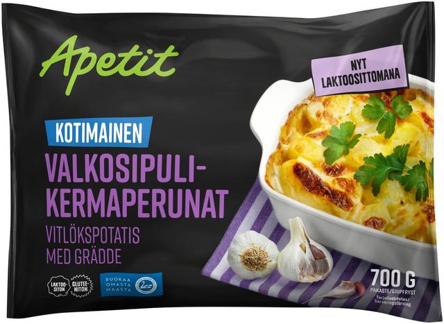 Apetit Kotimainen Valkosipulikermaperunat pakaste 700g