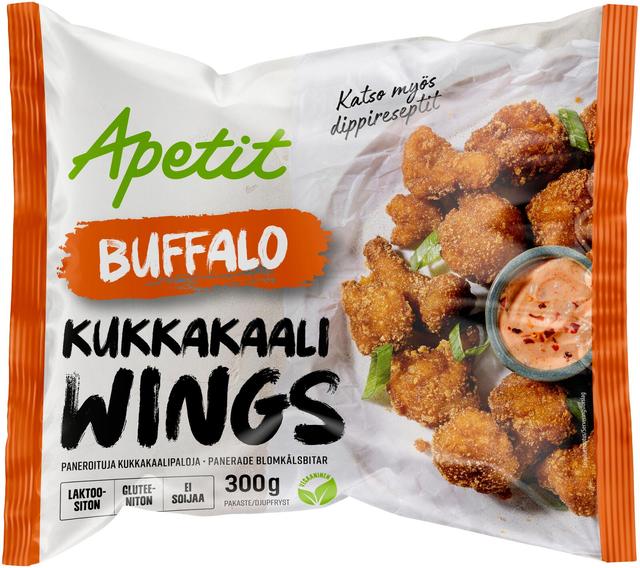 Apetit Kukkakaaliwings Buffalo kypsä pakaste 300g