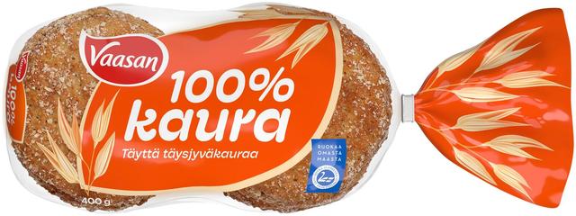 Vaasan 100 % Kaura 400g 6 kpl halkaistu kaurapalaleipä