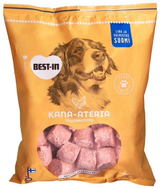 Best-In Kana-ateria Koiran Täysravinto Pakaste 1kg