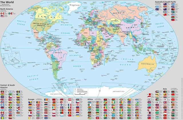Kirjoitusalusta Maailman kartta 590x390 mm
