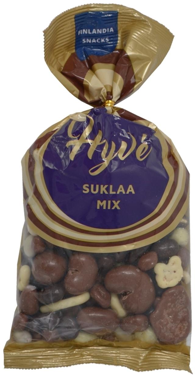 Finlandia Snacks Hyvé Suklaamix 250g suklaakuorrutettuja pähkinöitä ja  kuivattuja hedelmiä