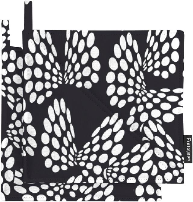 Finlayson patalappu Parveilu 2 kpl 22x22 cm musta-valkoinen