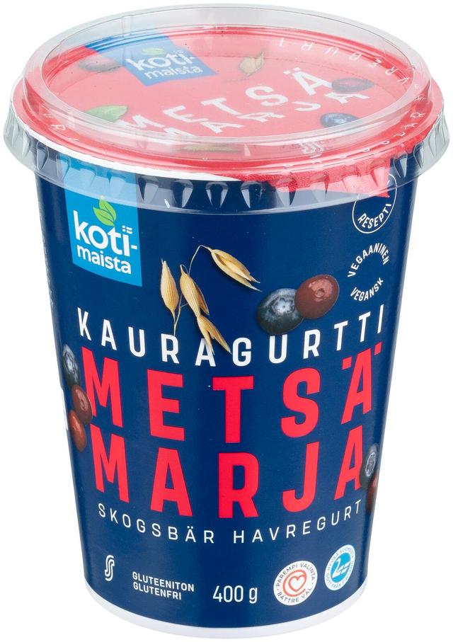 Kotimaista kauravälipala 400 g metsämarja